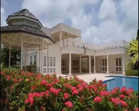 Monica Braithwaite's mansion in Barbados.